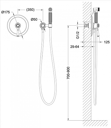Гигиенический душ со смесителем Timo Arisa 5309/00SM хром