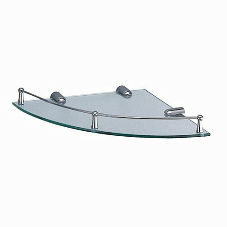Полка WasserKRAFT K-544 стеклянная, угловая, хром