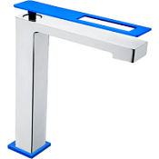 Смеситель Boheme Q 142-CRUW для раковины, хром/синий