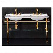 Консоль для раковины Kerasan Waldorf 9195K2oro 150 напольная, с полкой, золото