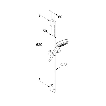 Душевая гарнитур Kludi Dive 6863039-00 черный матовый