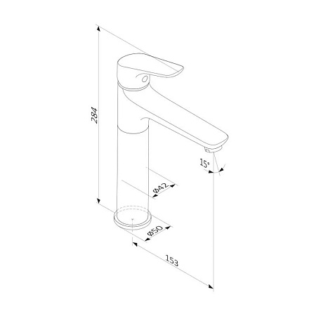 Смеситель Damixa Jupiter 770250001 для раковины хром