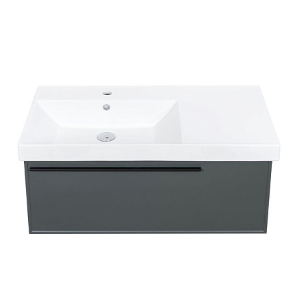 Тумба с раковиной La Fenice Elba FNC-01-ELB-G-90 L Grigio серый матовый