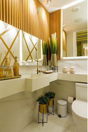 Смеситель GPD Retro MTL180-A для раковины, золото