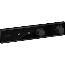 Термостат Hansgrohe RainSelect 15380670 на 2 потребителя, для душа, черный матовый