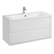 Тумба с раковиной Aquaton Римини 1A232801RN010 100 раковина Айрис, белый глянцевый