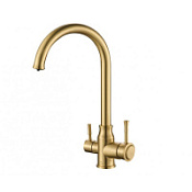 Смеситель Zorg Steel Hammer SH 763 INOX BRONZE PVD для кухонной мойки, бронза