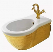 Биде подвесное GLOBO Paestum PAS10.A04*1 белый/золото