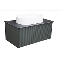 Тумба с раковиной La Fenice Terra FNC-01-TER-G-80 Grigio, столешница Black Olive Light Lappato