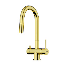 Смеситель Omoikiri Akita-S-LG 4994350 для кухонной мойки, светлое золото Смеситель Omoikiri Akita-S-LG 4994350 для кухонной мойки, светлое золото