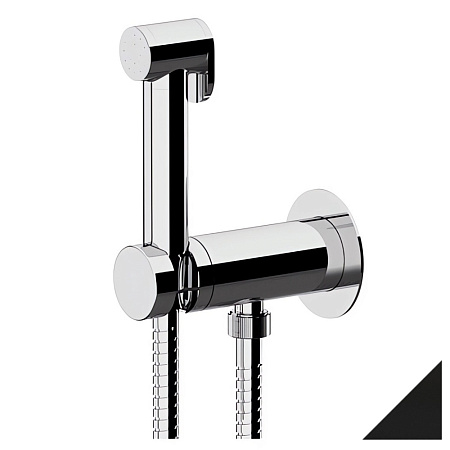 Гигиенический душ со смесителем Remer Shut-Off X61PWNO черный матовый