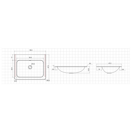 Мебельная раковина Vincea VCB-2VP600W белый