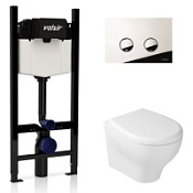 Комплект 4в1 инсталляции с WC и клавишей Valsir KIT VSCR 7212 Slim P4 белый/хром Комплект 4в1 инсталляции с WC и клавишей Valsir KIT VSCR 7212 Slim P4 белый/хром