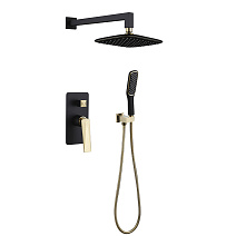 Душевой комплект Boheme Venturo 384-B для ванны с душевым гарнитуром, золото/черный
