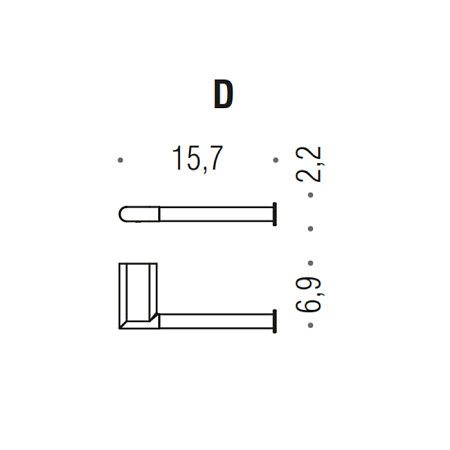 Держатель туалетной бумаги Colombo Mini B4008D.NM черный матовый