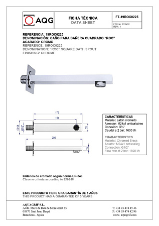 Душевой комплект AQG Bold 19BOLEC31602 хром