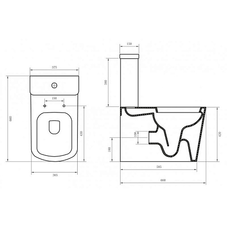 Унитаз-компакт BelBagno Albano  BB120CP