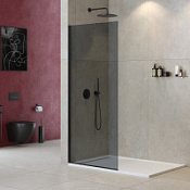 Душевая перегородка Cezares Liberta LIBERTA-L-1-TB-110-GR-NERO тонированное/черный матовый