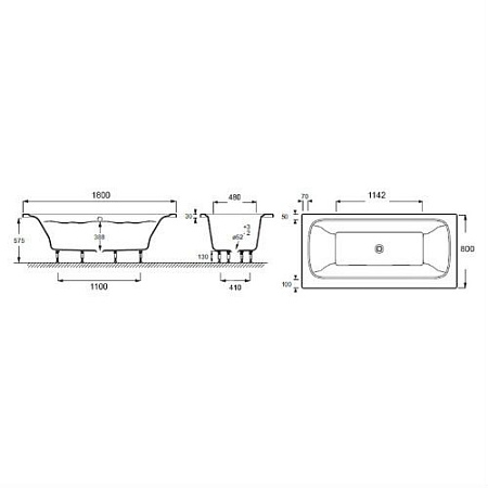 Акриловая ванна Jacob Delafon Evok E60269RU-00 180x80