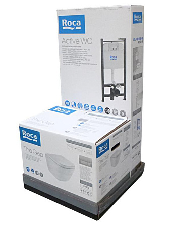 Унитаз Roca Gap Rimless 893104100 + инсталляция + кнопка