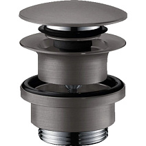 Донный клапан для раковины Hansgrohe 50100340 Push-Open шлифованный черный хром