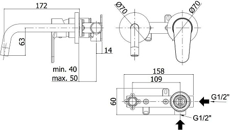 Смеситель Paffoni Green GR101CR70 для раковины, хром