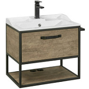 Тумба с раковиной Aquaton Лофт Фабрик 1A242301LTDY0 65 c раковиной Фабиа, дуб кантри