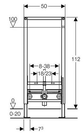 Система инсталляции Geberit Duofix 111.520.00.1 для биде