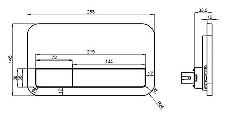 Кнопка смыва Villeroy & Boch ViConnect 92249068 белый