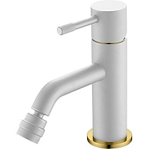 Смеситель Boheme Uno 466-WG для биде, белый/золото Смеситель Boheme Uno 466-WG для биде, белый/золото