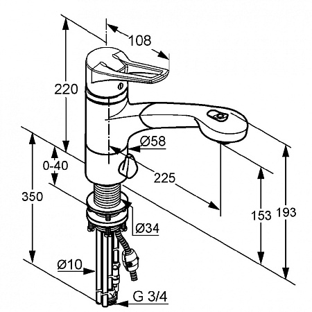 Смеситель Kludi MX 399459262 для кухонной мойки, хром/белый