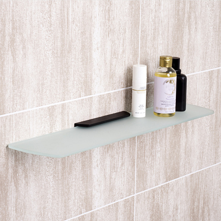 Полка WasserKRAFT Elbe K-7224 черный/прозрачное стекло