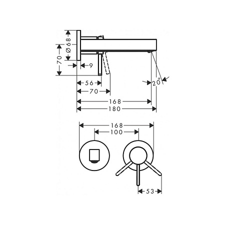 Смеситель Hansgrohe Finoris 76051000 для раковины, хром