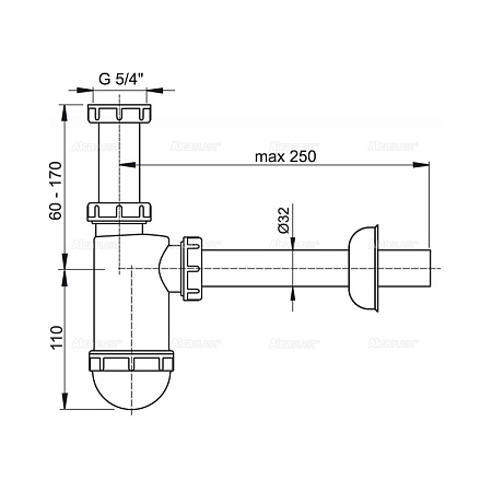 Сифон для раковины AlcaPlast A430