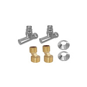 Комплект подключения с круглыми вентилями Aquatek AQ 1020CH хром