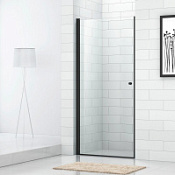 Душевая дверь в нишу Cezares Eco ECO-O-B-1-70-C-NERO прозрачное стекло, черный