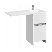 Тумба с раковиной Aquaton Лондри 1A236001LH010 40 белый глянец