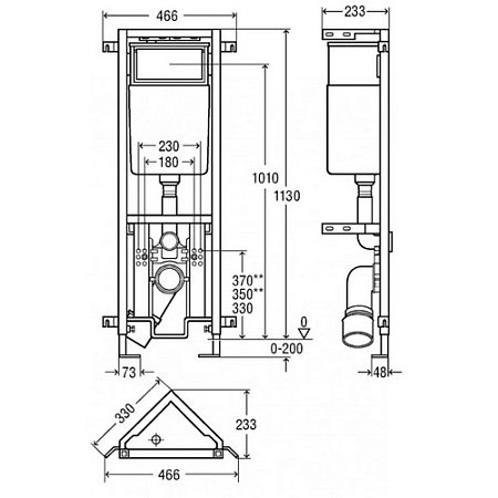 Система инсталляции для унитазов Viega Eco Plus 606725 угловая 