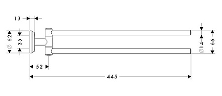 Полотенцедержатель Hansgrohe Logis Classic двойной