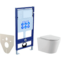 Комплект Aquatek SET SET AQUATEK ВЕГА подвесной унитаз + инсталляция + сидение soft-close