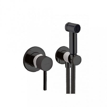 Гигиенический душ со смесителем Kludi Bozz 389983976 черный матовый