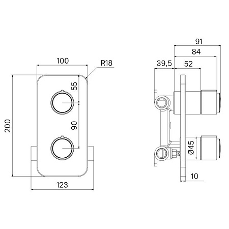 Смеситель Iddis Slide SLIBLBTi67 для душа черный матовый