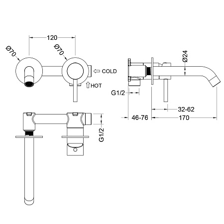 Смеситель для раковины Timo Saona 2372/17SM золото матовое