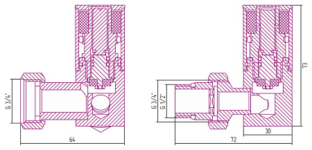 Вентиль Сунержа Без серии 12-1403-1234 для водяных, белый