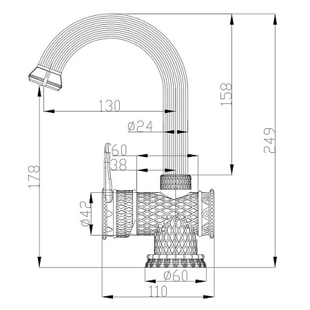 Смеситель Zorg Antic A 411U-BR для раковины, бронза