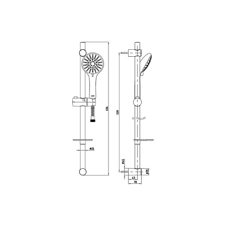 Душевой гарнитур E.C.A. Logica 102146027EX