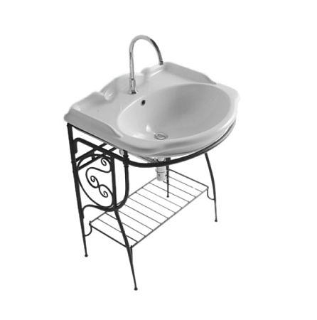 Раковина Globo Paestum PA006.BI*1 71*58 с 1 отверстием под смеситель, белый