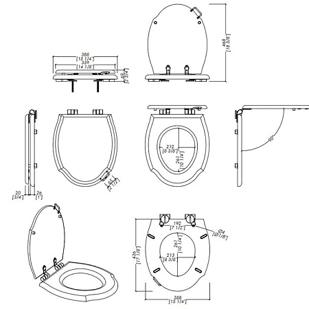 Крышка-сиденье Devon&Devon Westminster 2IBSEBIAWCR петли хром