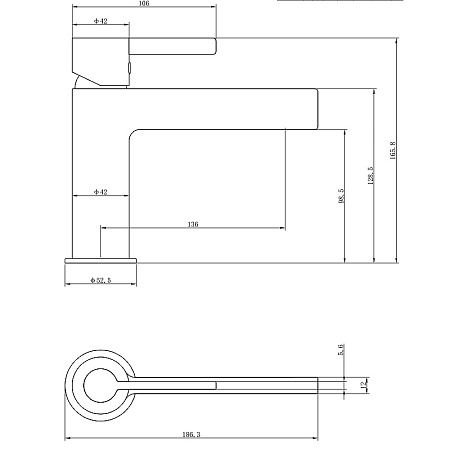 Смеситель для раковины beWash Incanto BVMM1BS238 черный/розовое золото