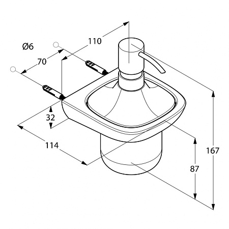 Дозатор Kludi Ambienta 5397605 хром, белый